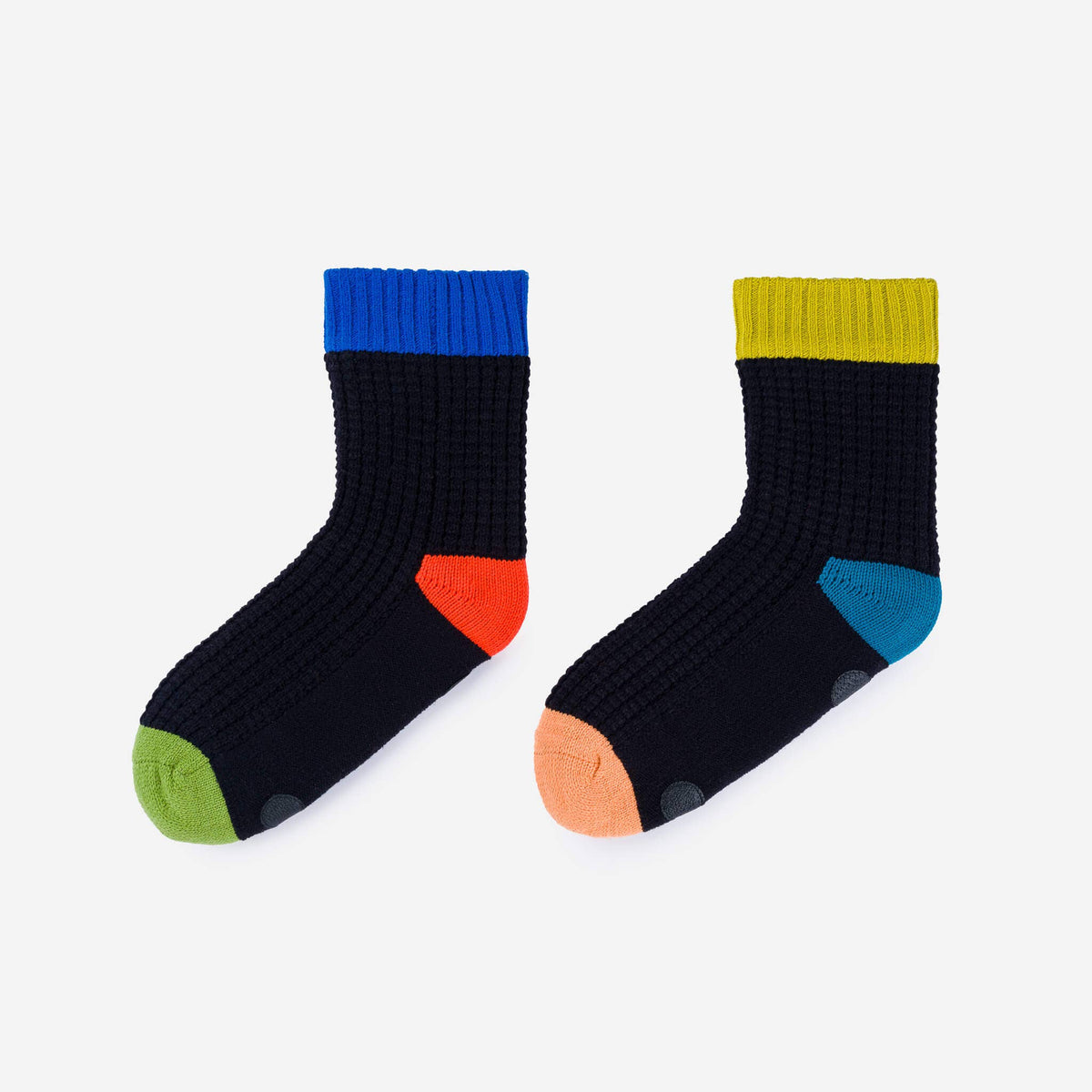 Spot Knit House Socks: Black (L/XL)