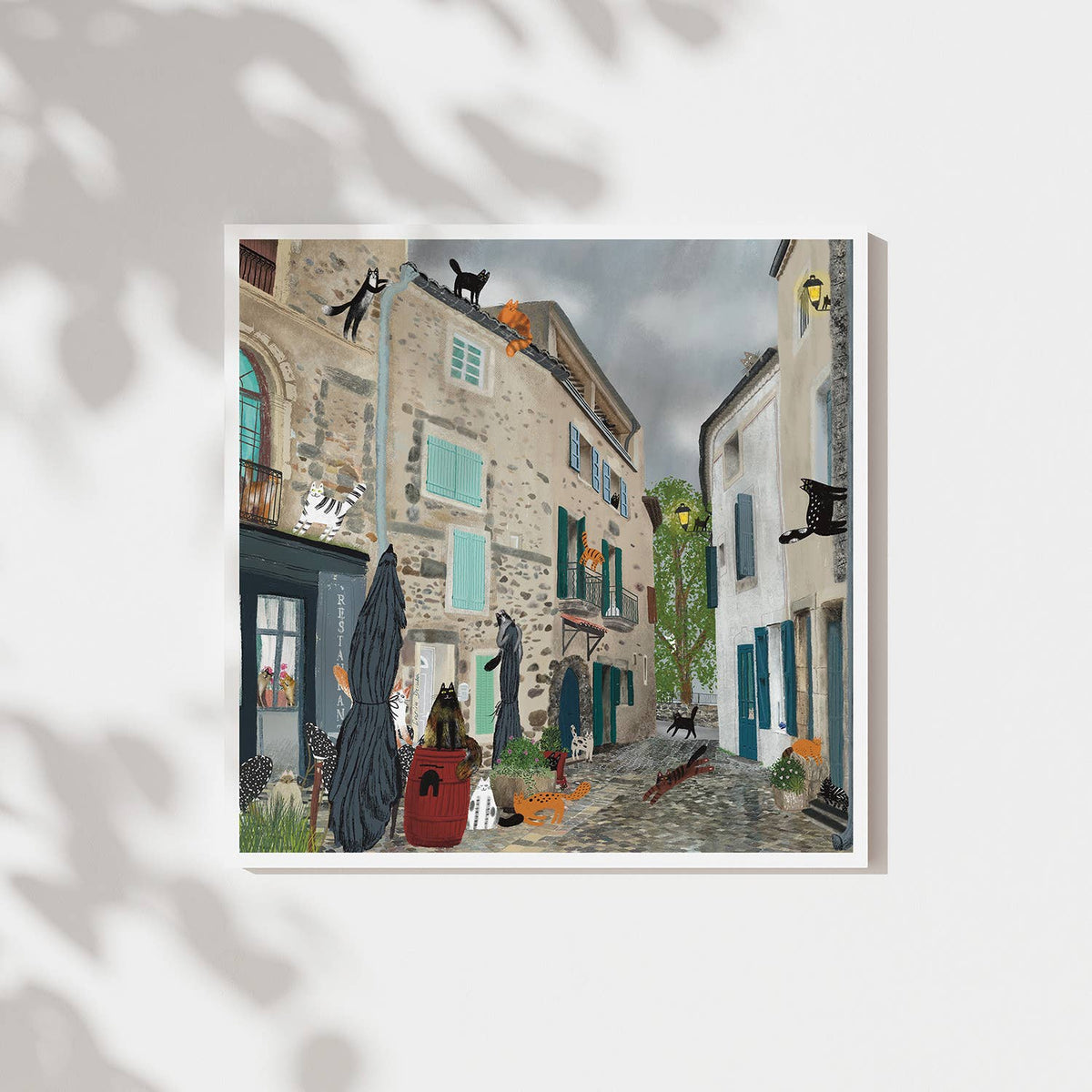 Cats after the Rain (Bize-Minervois) Unframed Art Print