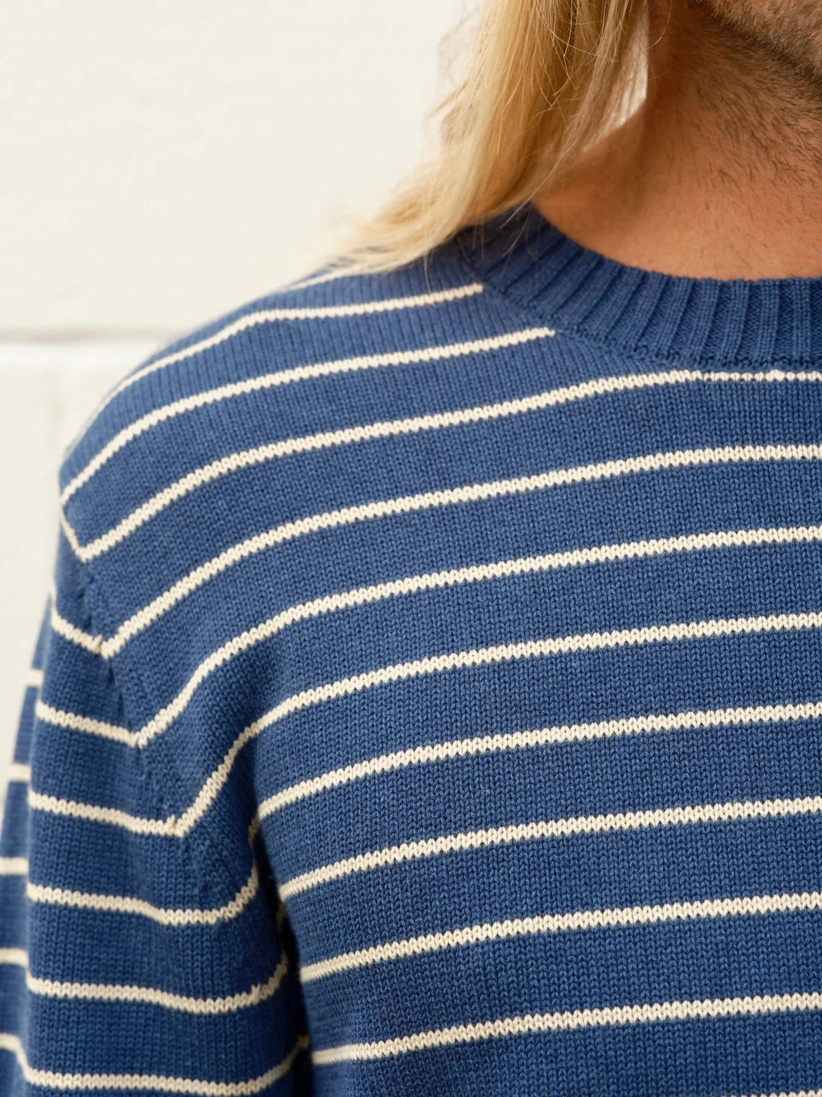 Striped Linen Sweater - Navy Stripe (F26)