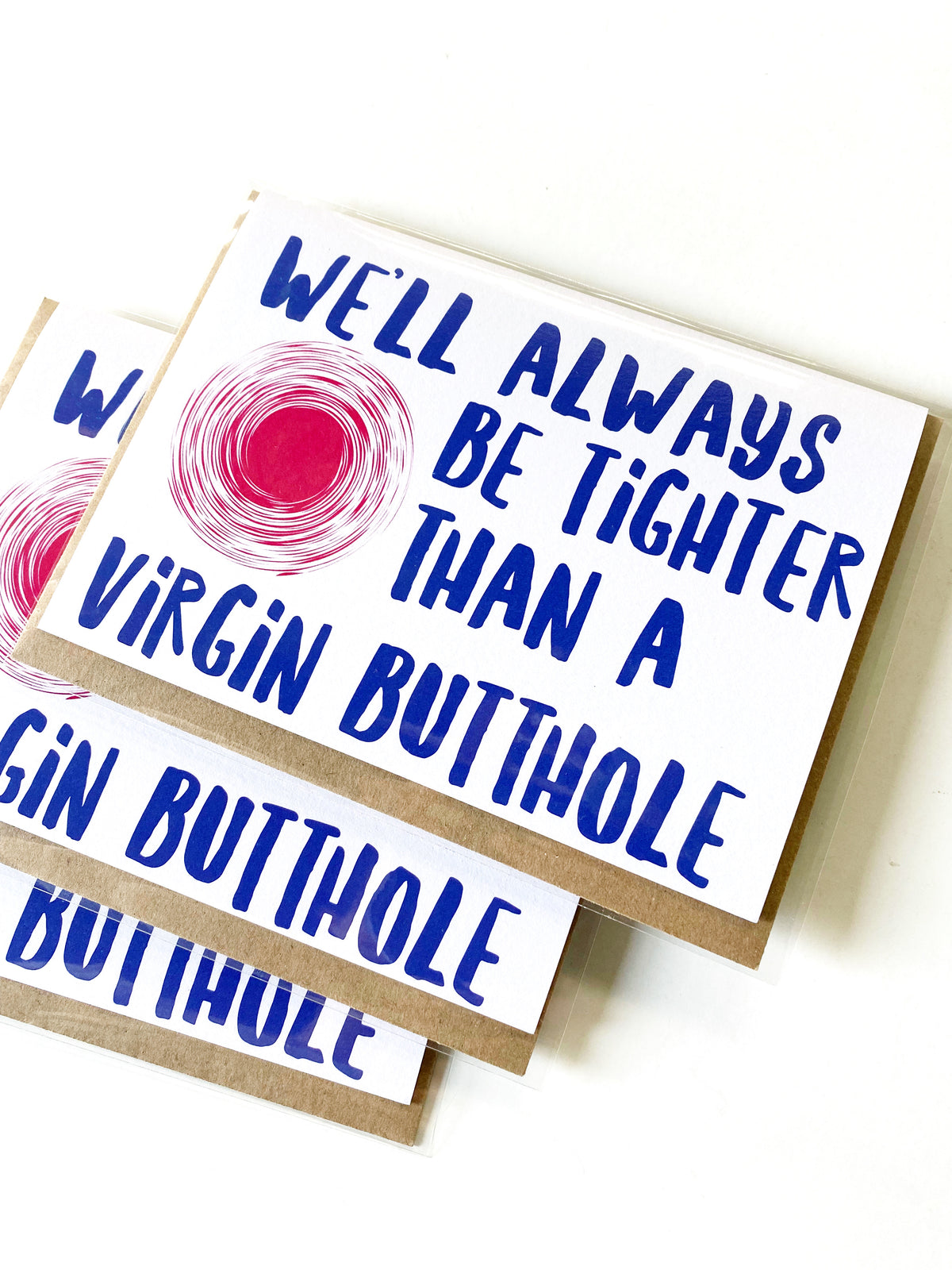 Virgin Butthole Funny Friendship Card