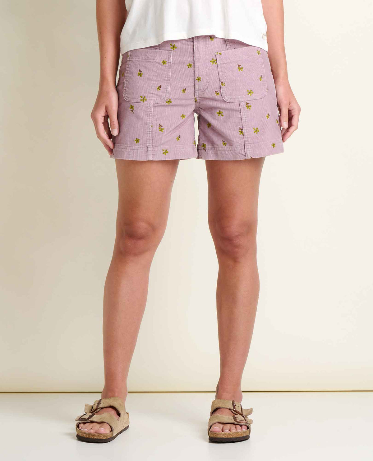 W’s Coaster Cord Short - Lilac Embroidery (S26)