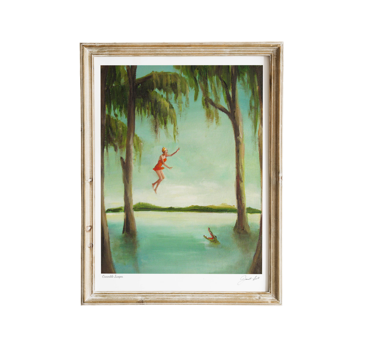 Crocodile Jumper Art Print - 8.5&quot; X 11&quot;