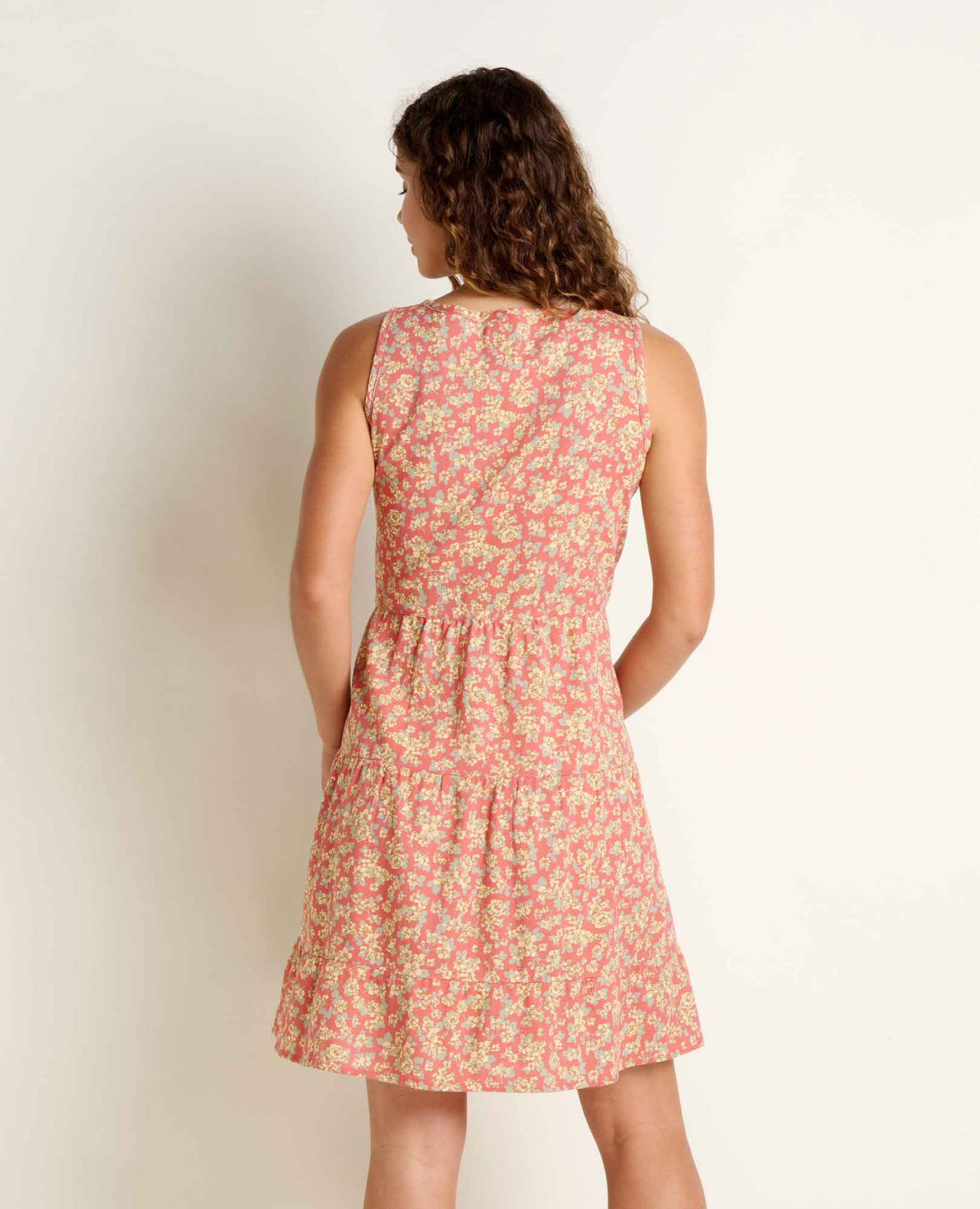 Manzana Tiered Tank Dress - Dusty Cedar Print (S26)