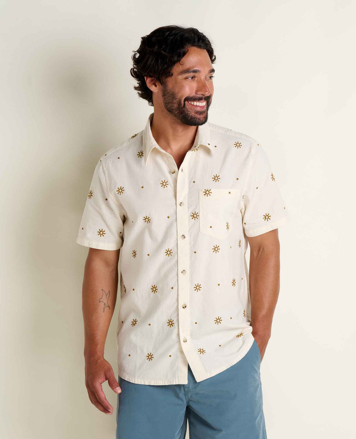 Airscape Embroidered Shirt - Natural Embroidery(S26)