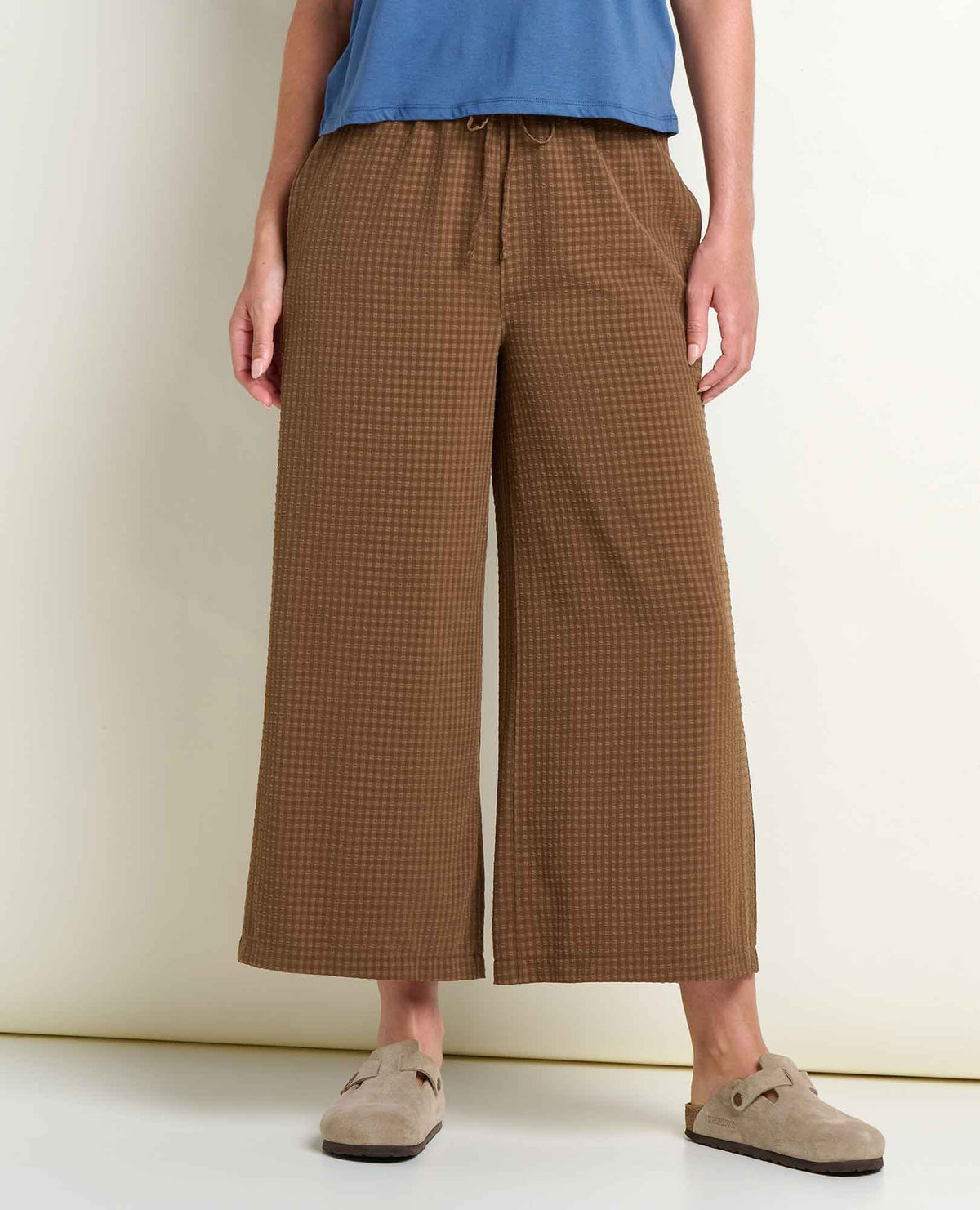 Sunkissed Wide Leg Crop Pant  - Earth Texture (S26)