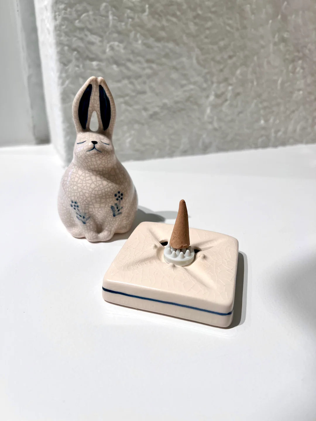 Porcelain Rabbit Incense Burner
