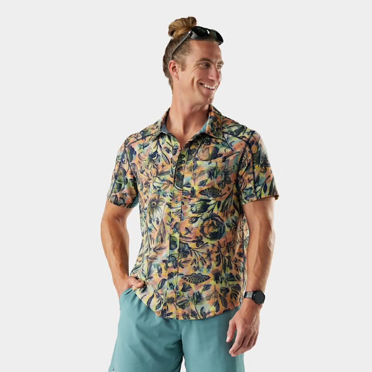 M Everyday SS Button Up - Multi Floral Party (S26)