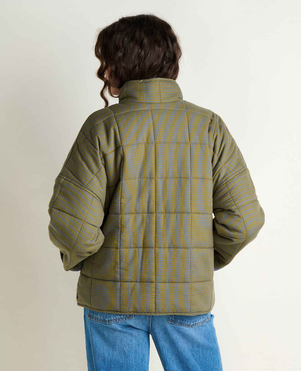 Manzana Quilted Jacket - Green Moss Pattern (F26)