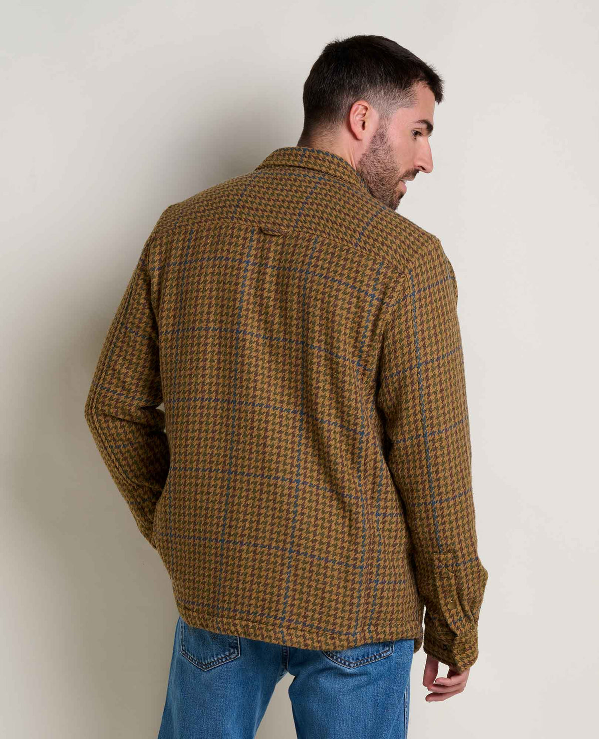 Mojac III Shirt Jacket  - Honey Brown Houndstooth