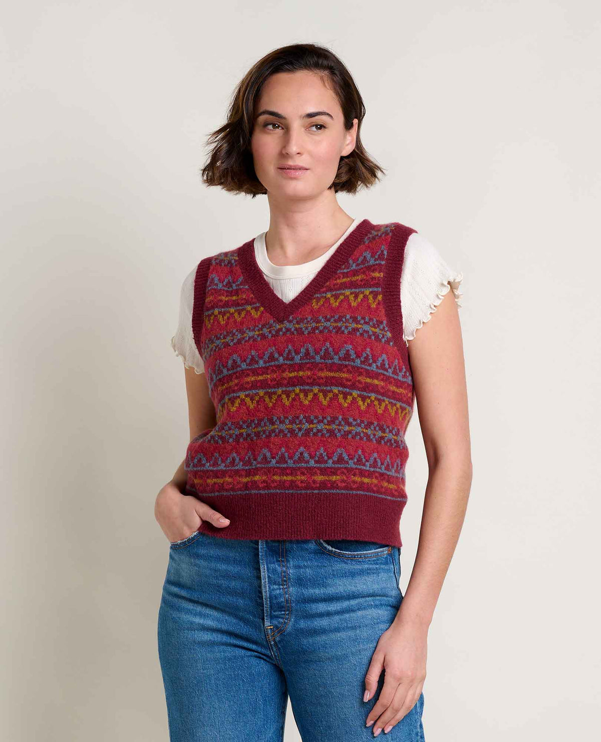 W’s Wasatch Sweater Vest - Sundown