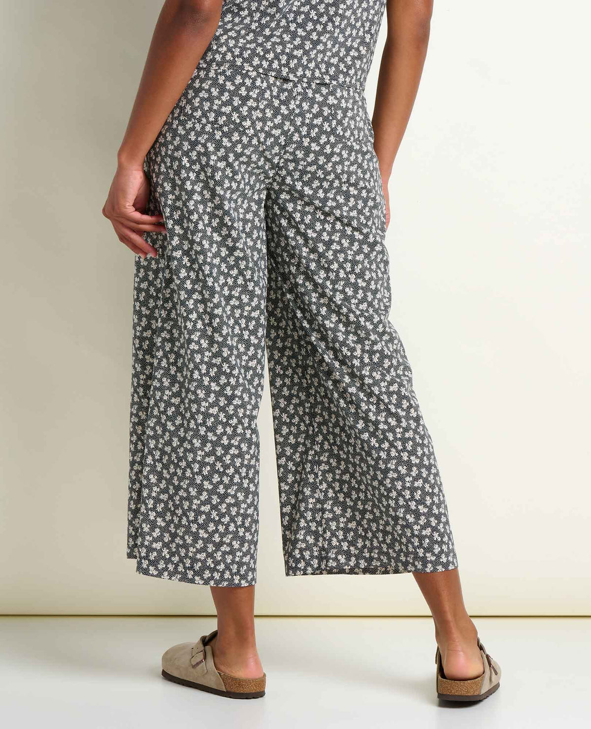 Sunkissed Wide Leg Crop Pant  - Black & Salt Print (S26)