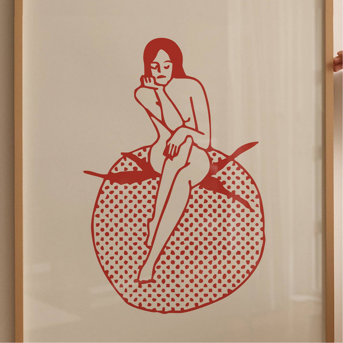 Tomato Girl Vintage Art Print: 8x10