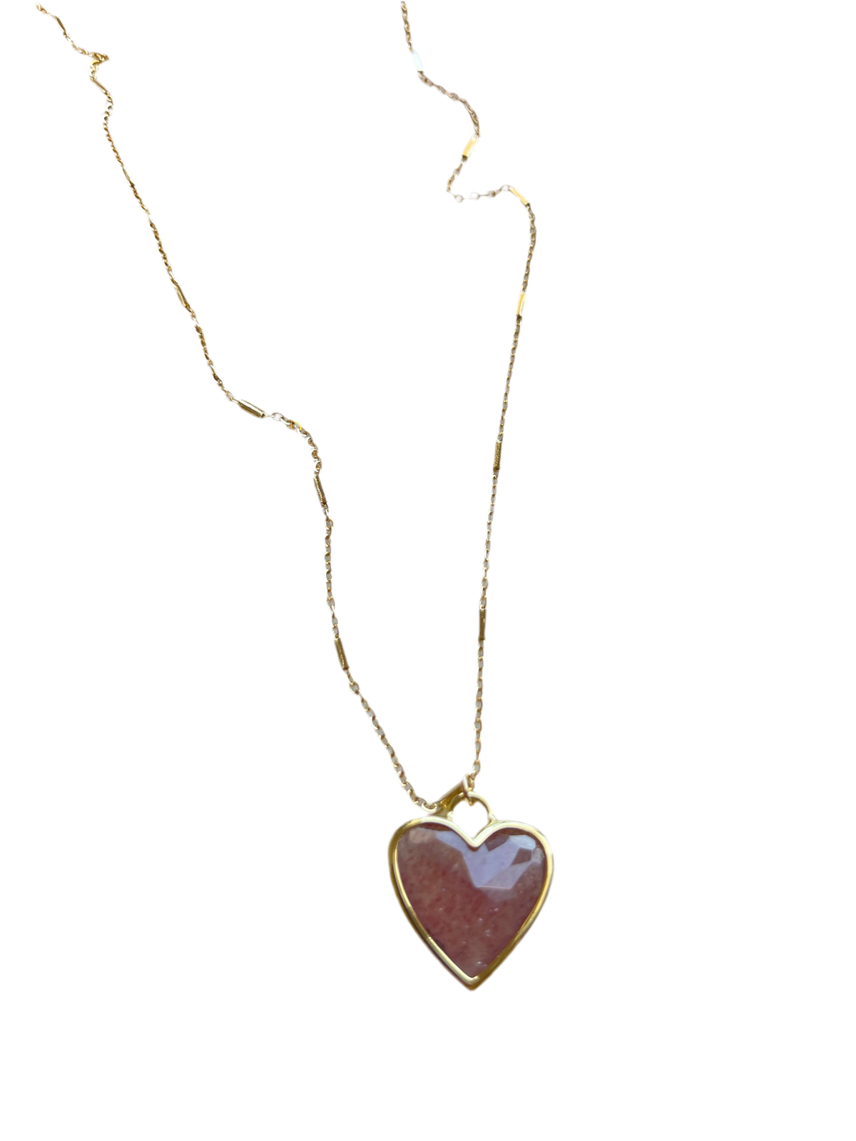 Jalsa Heart Necklace: Red Star Quartz