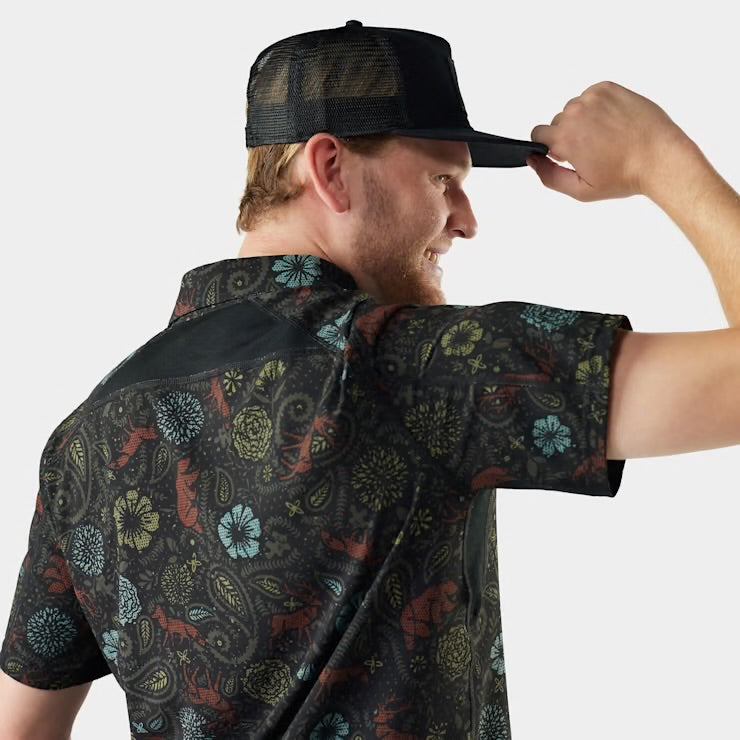 M Everyday SS Button Up - Black Paisley (S26)