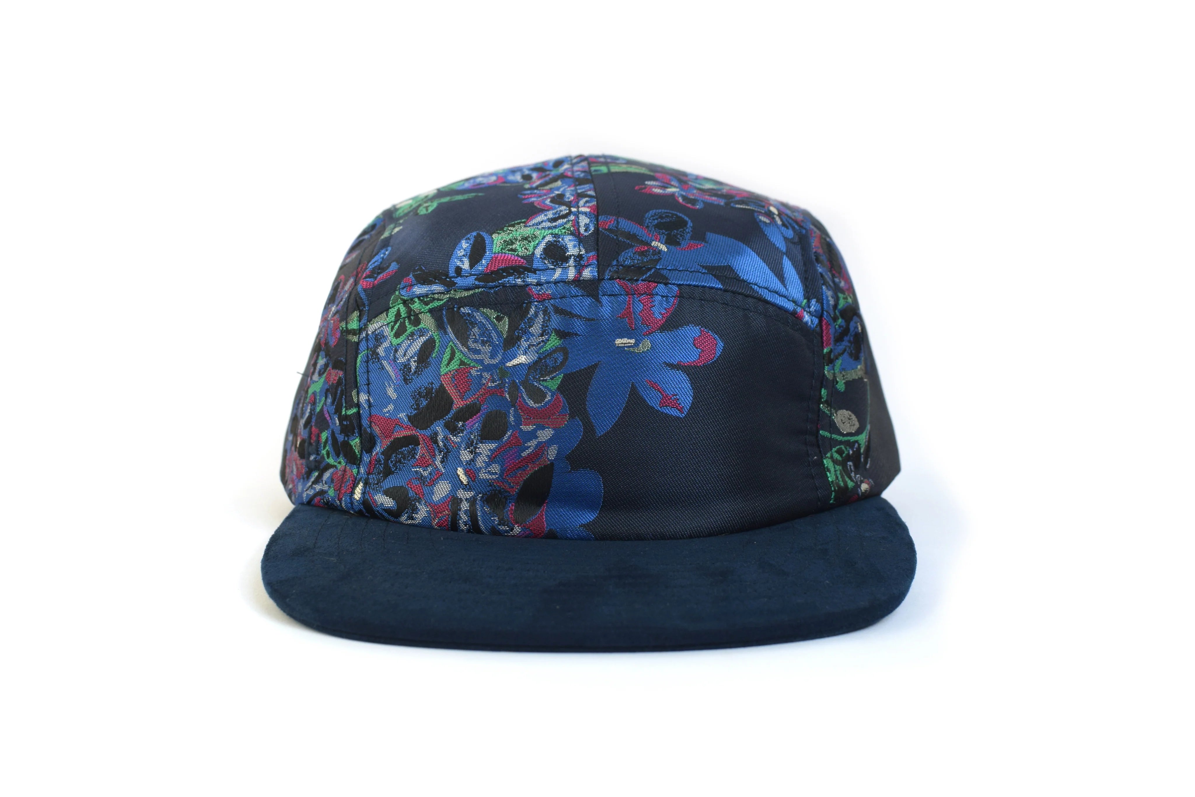 Lower Park Woman\'s Hat Floral Brocade Handmade Guadalajara Short Brim Lower Park Five-Panel Hats - Thunder Moon Collective main image 3