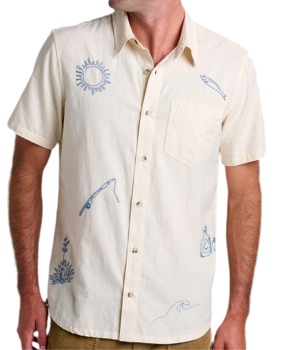 Airscape SS Shirt - Embroidered (Salt)
