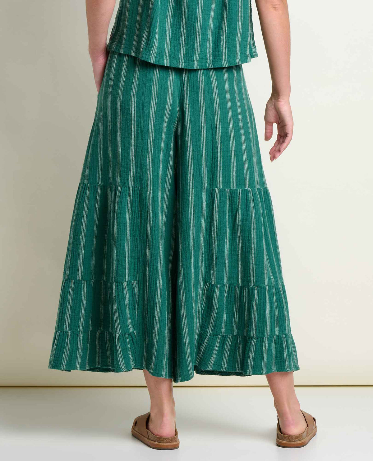 W’s Tate Double Weave Palazzo Pant- Palm Pattern (S26)
