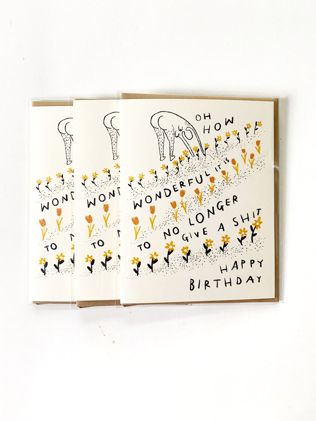 HOW WONDERFUL IT IS TO NO LONGER GIVE A SHIT Birthday Card