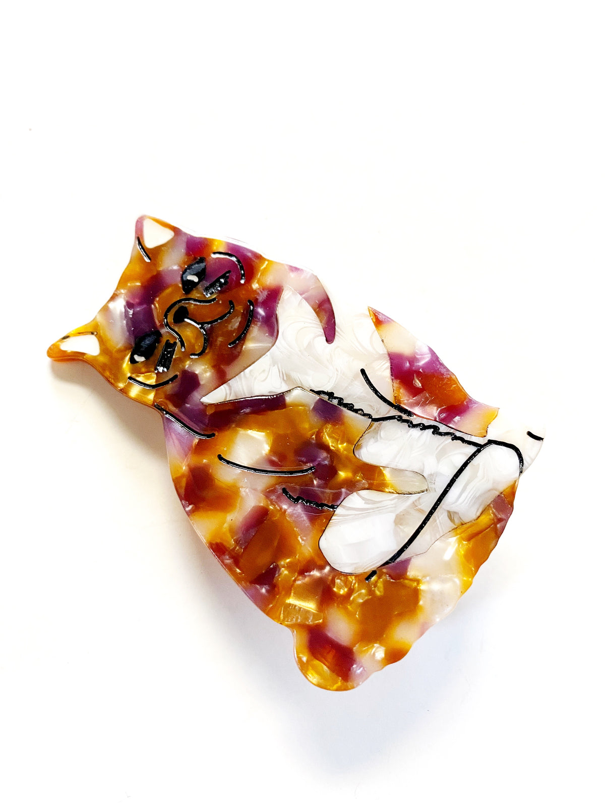 Exotic Tabby Cat Barrette Hair Clip