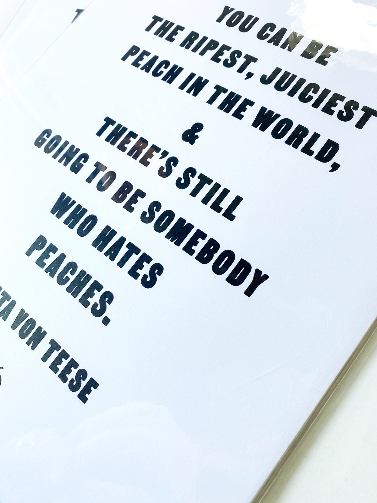 Letterpress: The Ripest Peach