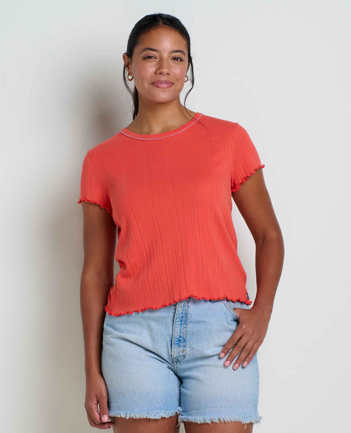 Foothill Pointelle SD Baby Tee (Salamander)