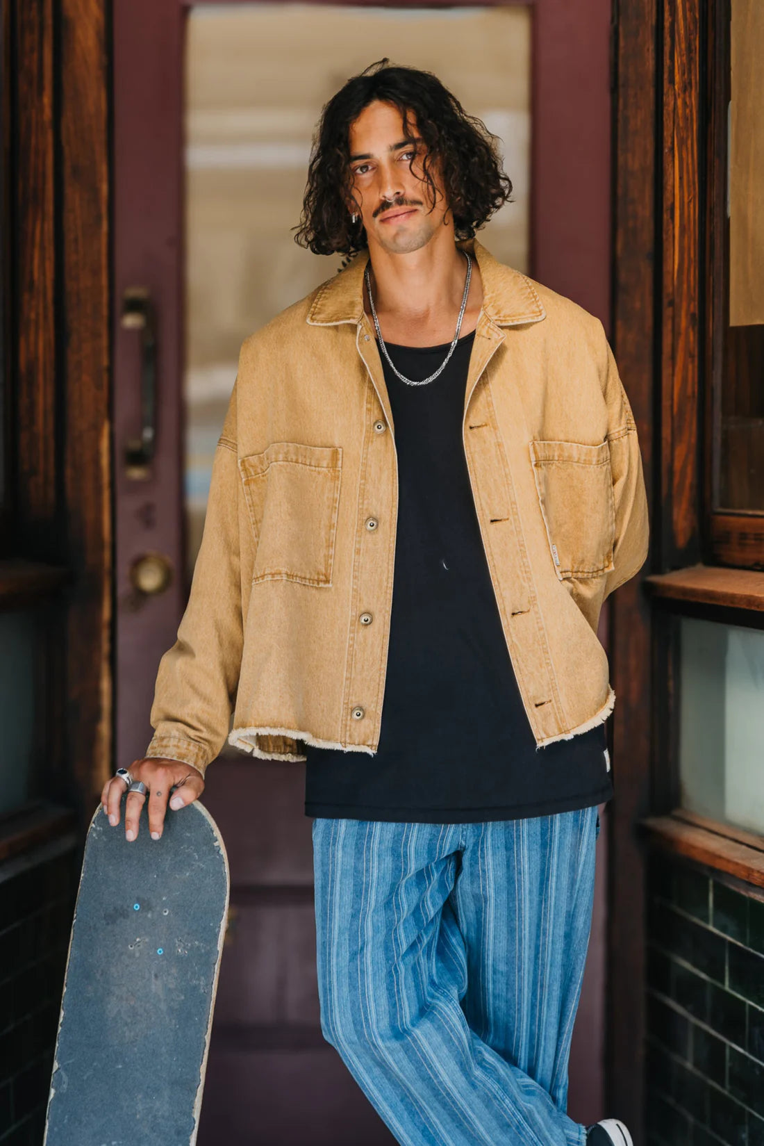 Weston Denim Jacket: Mustard *Unisex