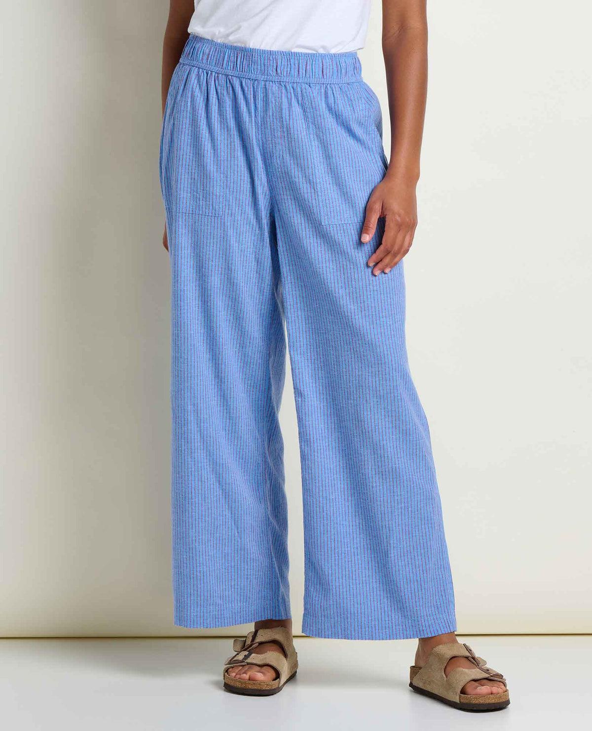 W’s Taj Hemp Wide Leg Pant - Railroad Stripe (S26)