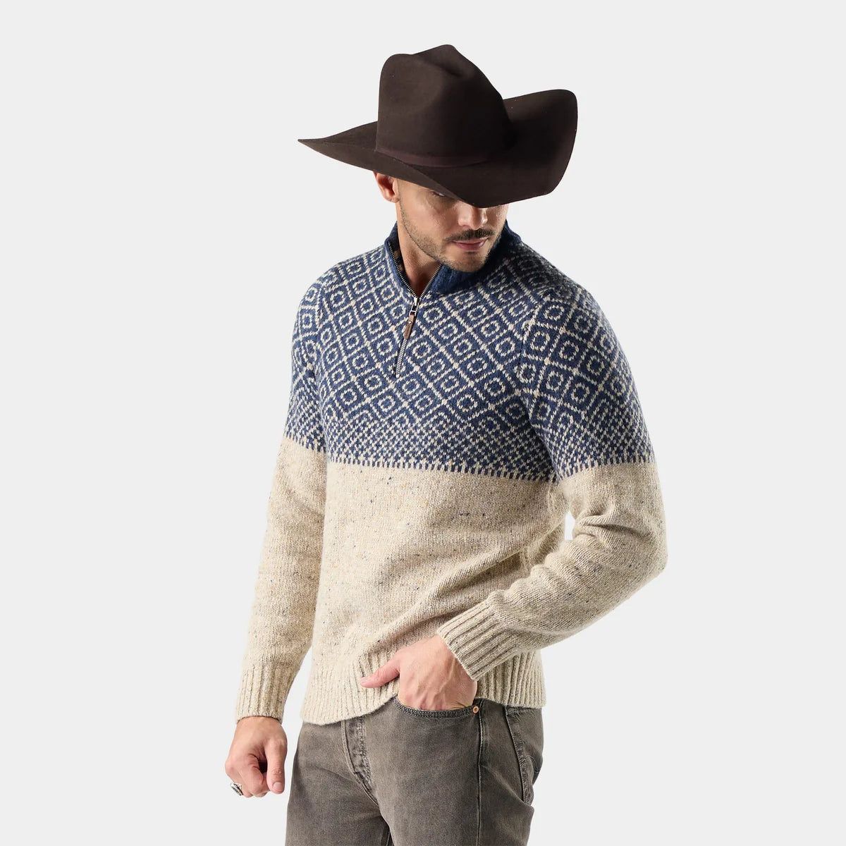 M’s Summit 1/4 Zip Sweater - Oatmeal Heather