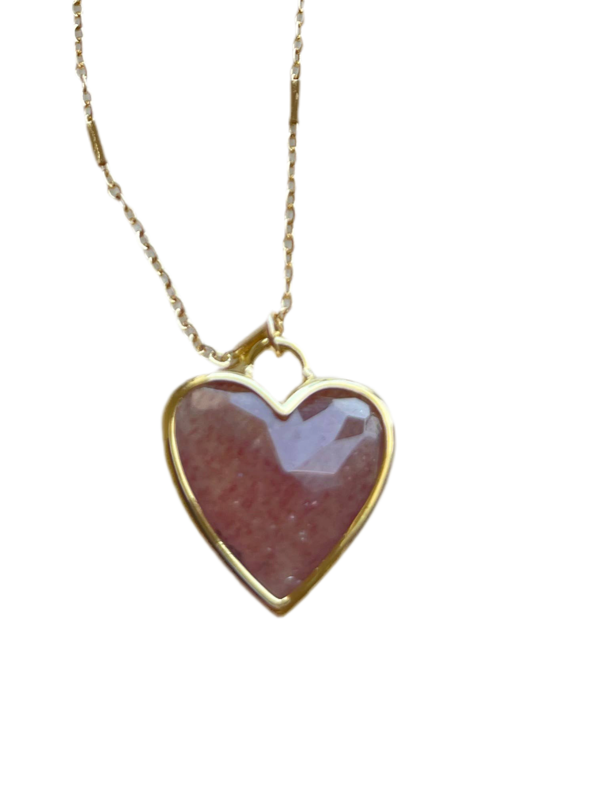 Jalsa Heart Necklace: Red Star Quartz