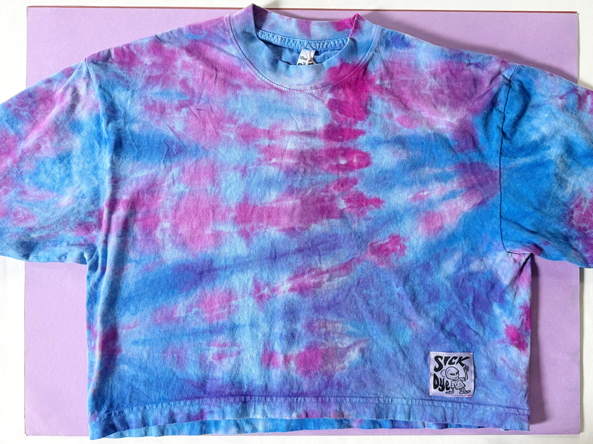 Sick Dye Crop Top (Blue Tie Dye)