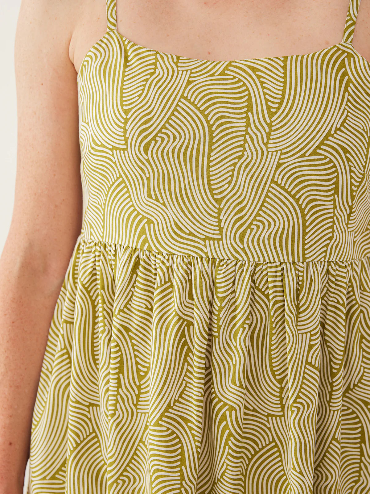 Sofia Midi Dress Waves Green