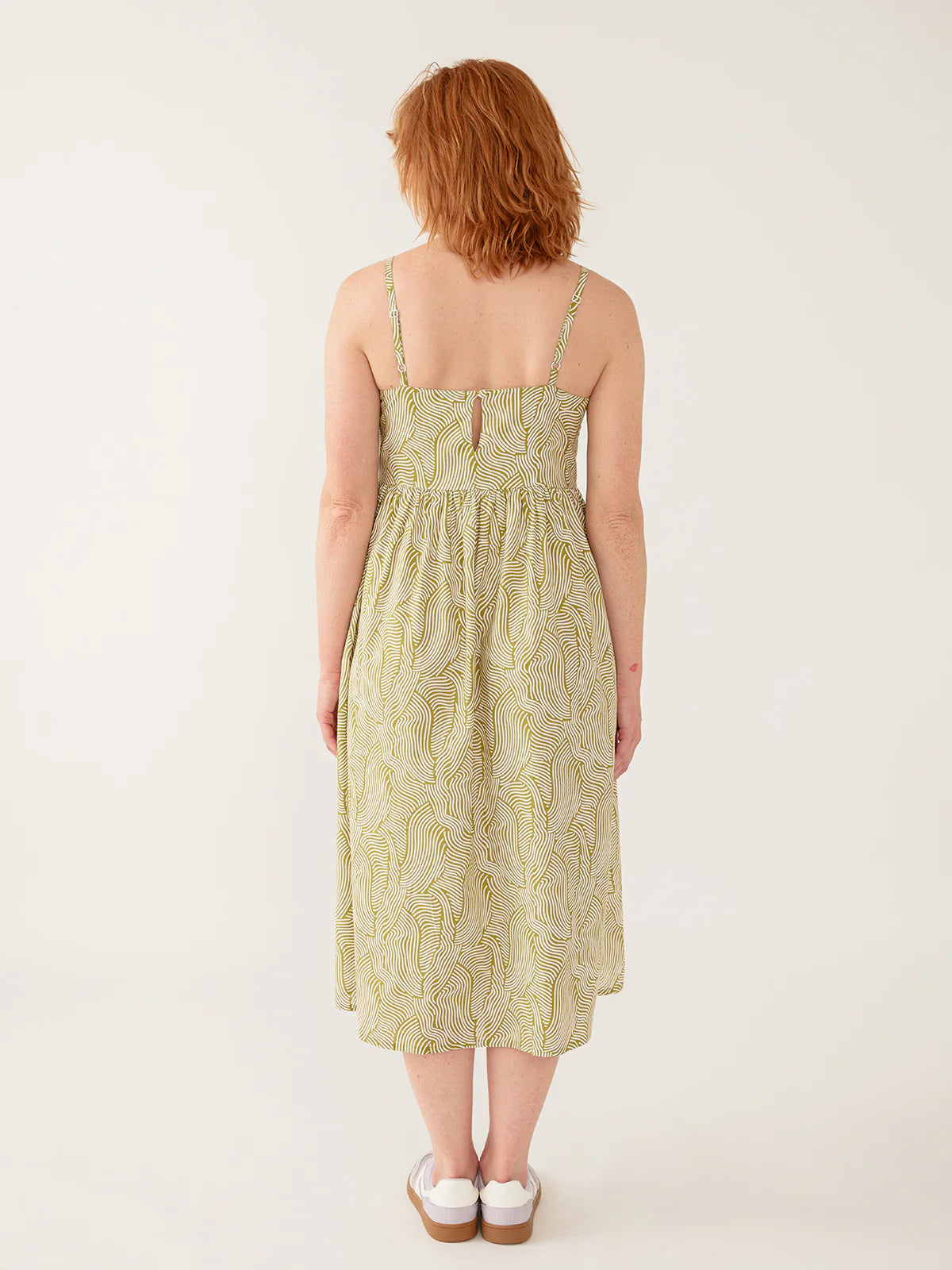 Sofia Midi Dress Waves Green