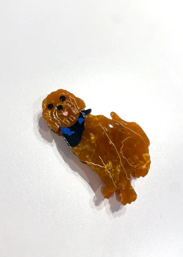Golden Doodle Dog Claw Hair Clip