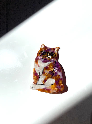 Exotic Tabby Cat Barrette Hair Clip