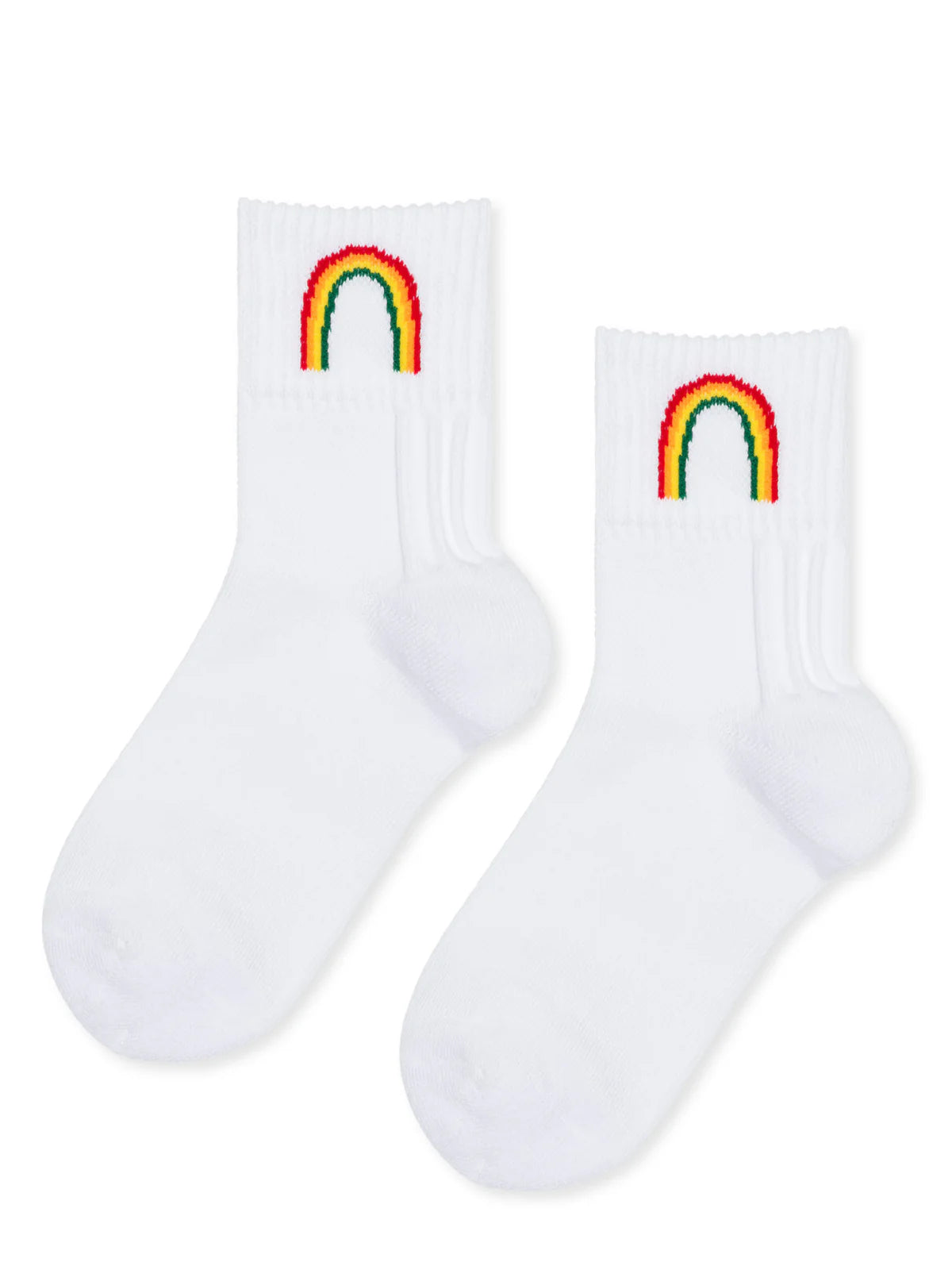 Rainbow Sporty Crew - White