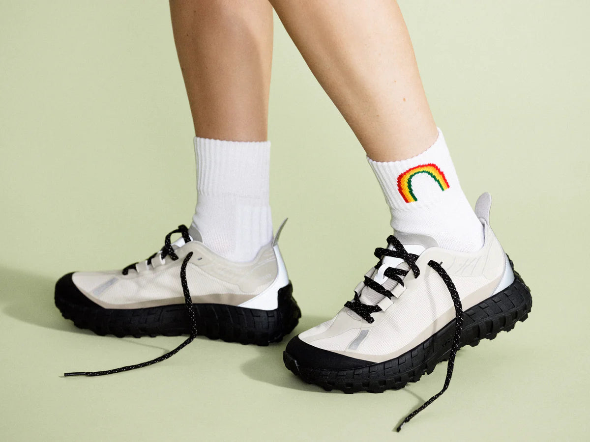 Rainbow Sporty Crew - White
