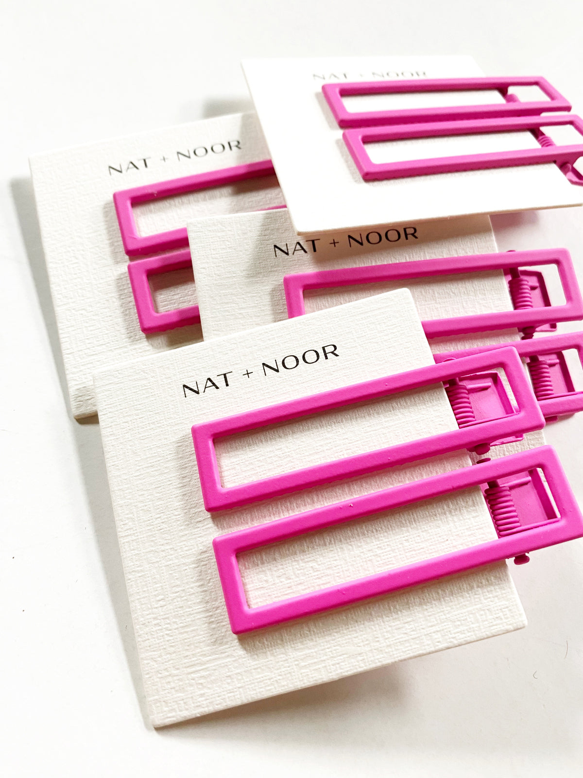 Lu Lu Hair Clips - Hot Pink