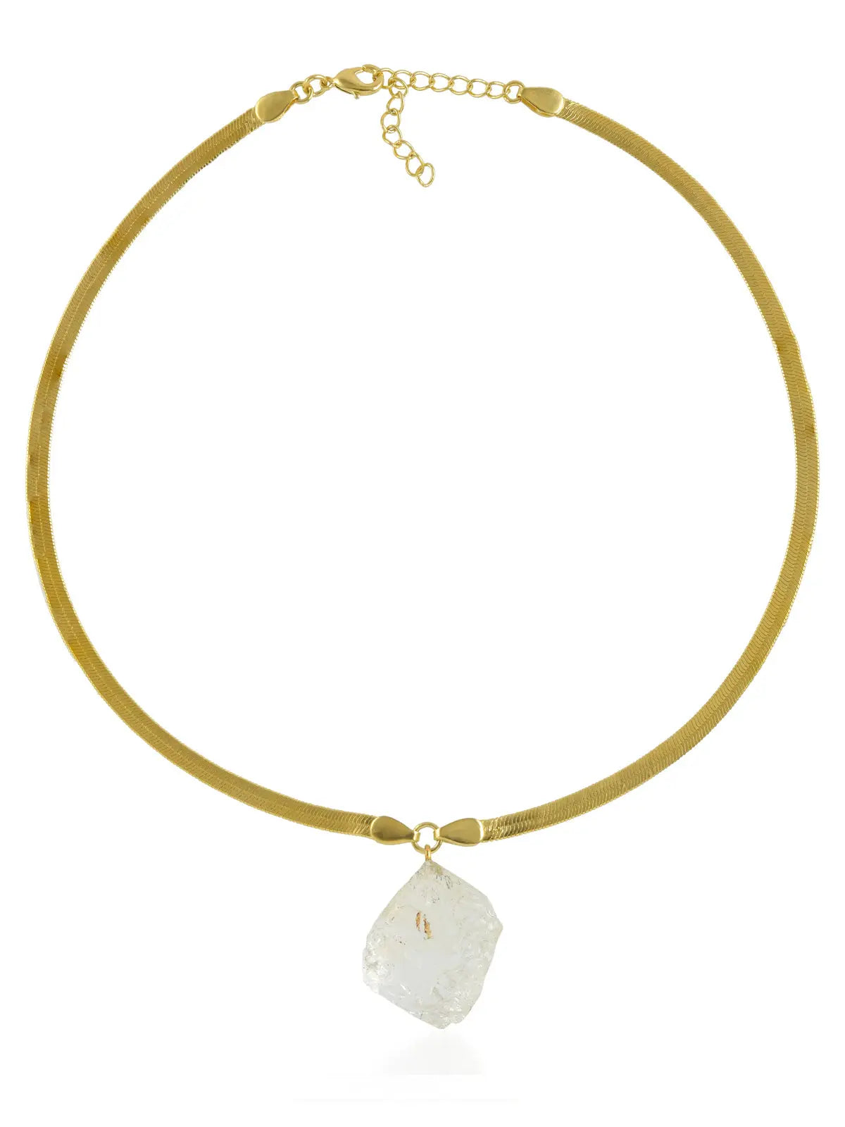 GOLD SERPENTINE NECKLACE RAW