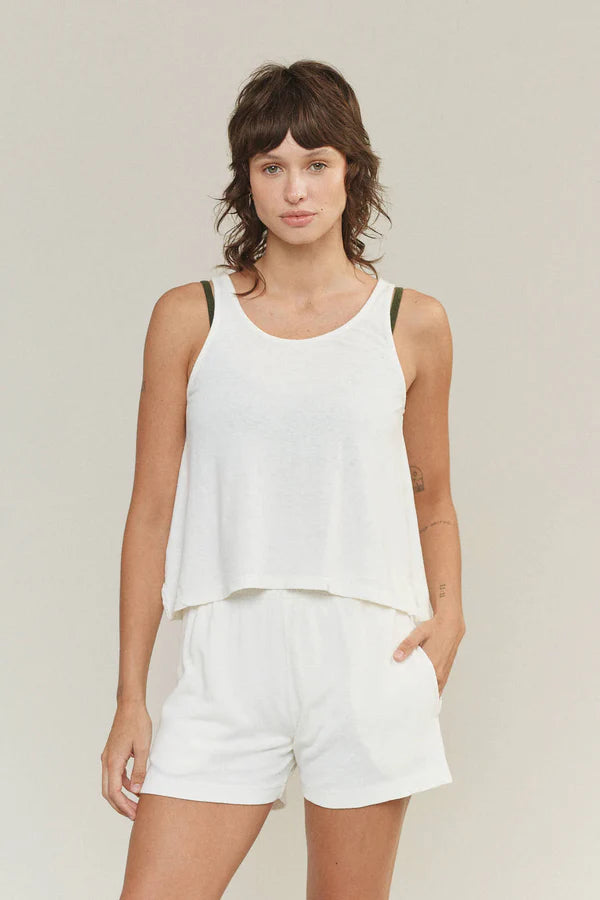 Cropped Tank Washed White