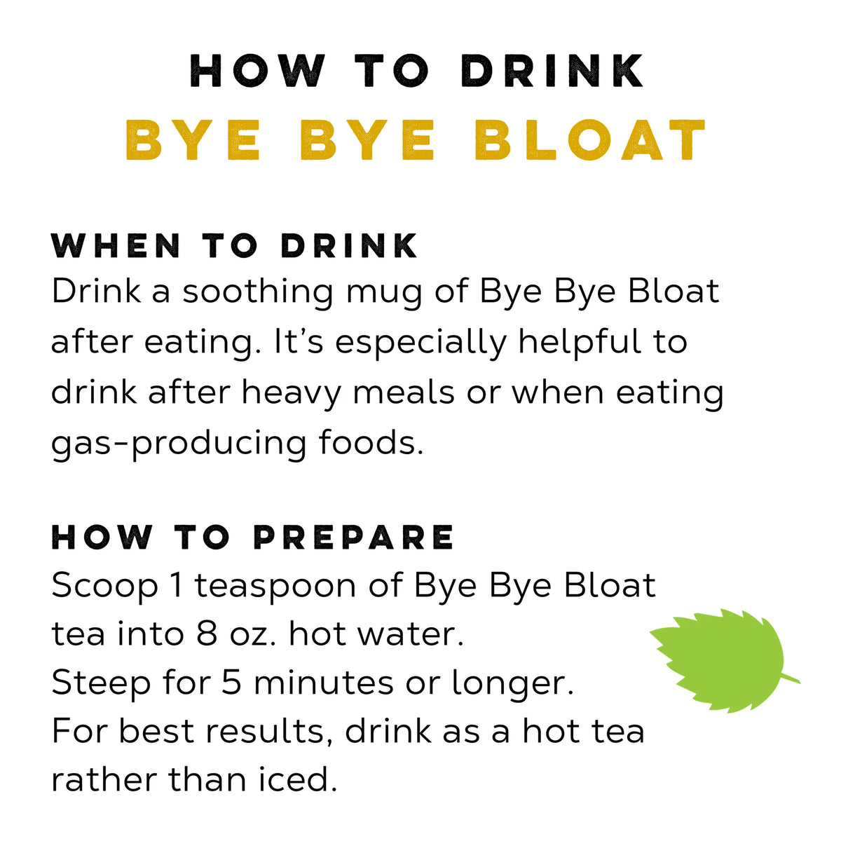 Bye bye bloat tea
