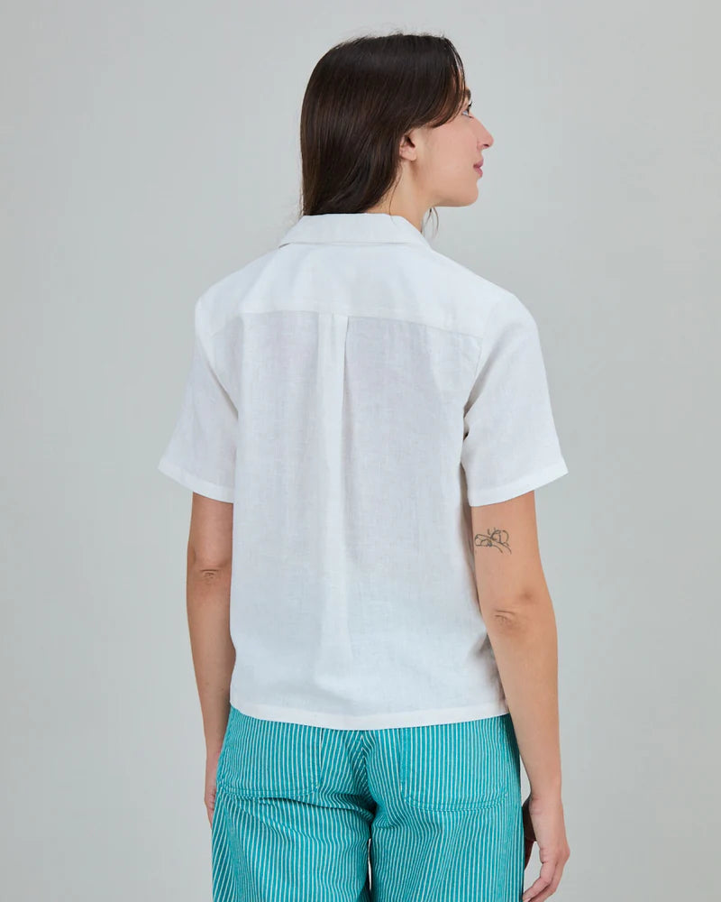 Embroidery Aloha Shirt White