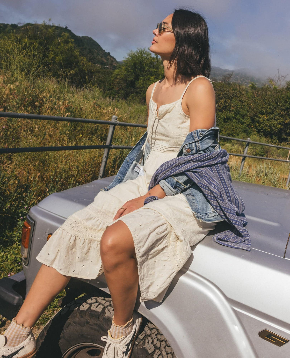 Airscape Tank Midi Dress - Salt Dobby (S26)