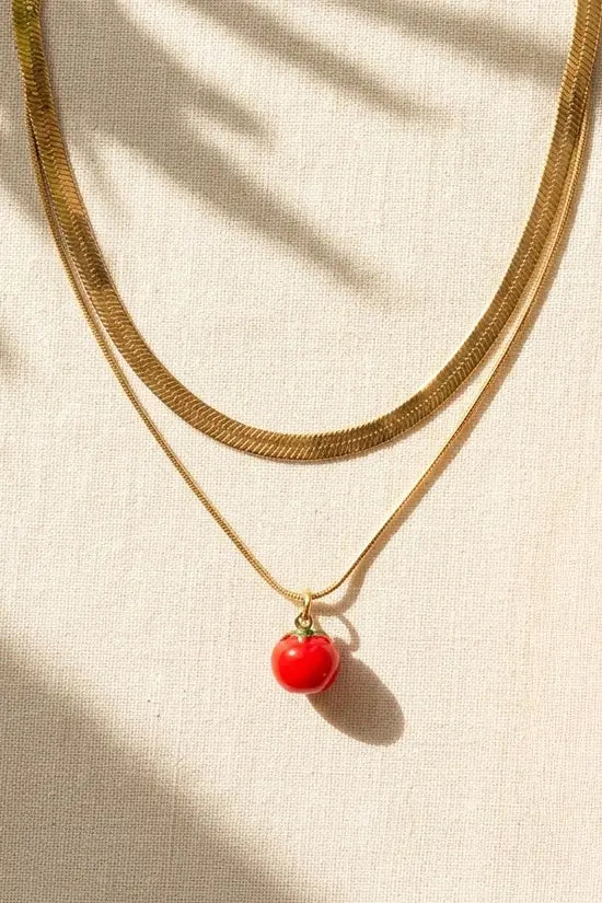 Tomato Layered Necklace