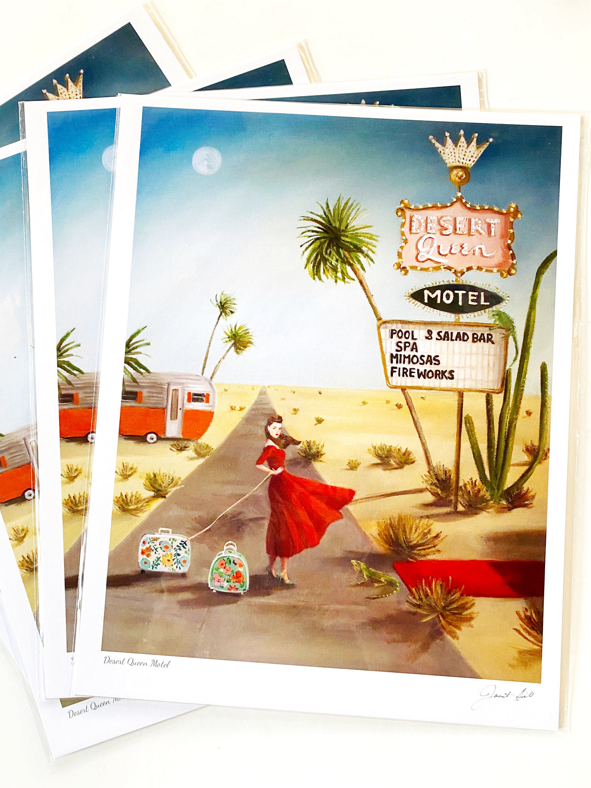 Desert Queen Motel Art Print 8.5&quot;x11&quot;