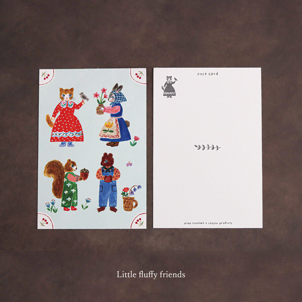 Post Card cozyca Fluffy Friends
