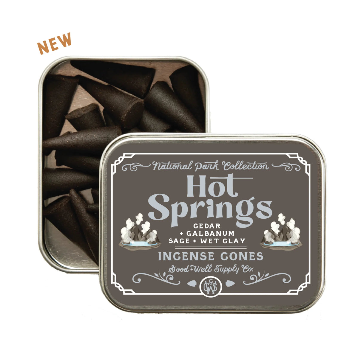 Hot Spring Incense - Cedar, Galbanum, Sage &amp; Wet Clay