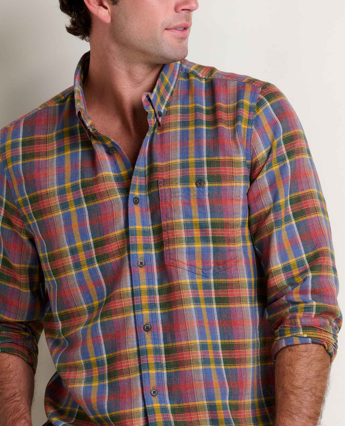 Airsmyth LS Shirt-Gold Multi Plaid