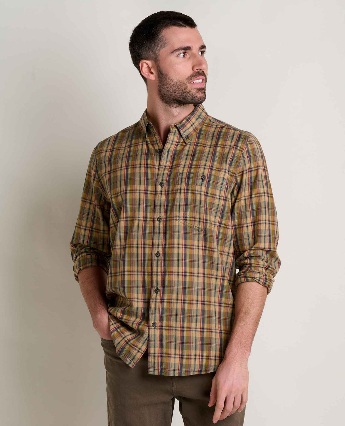 M&#39;s Airscape LS Shirt-Laurel Plaid