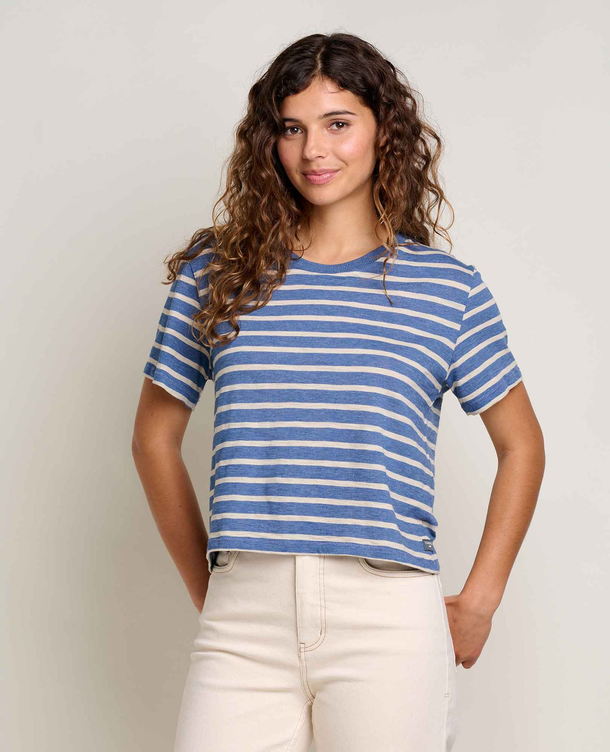 W&#39;s Boundless Jersey SS Crew-Kyanite Stripe