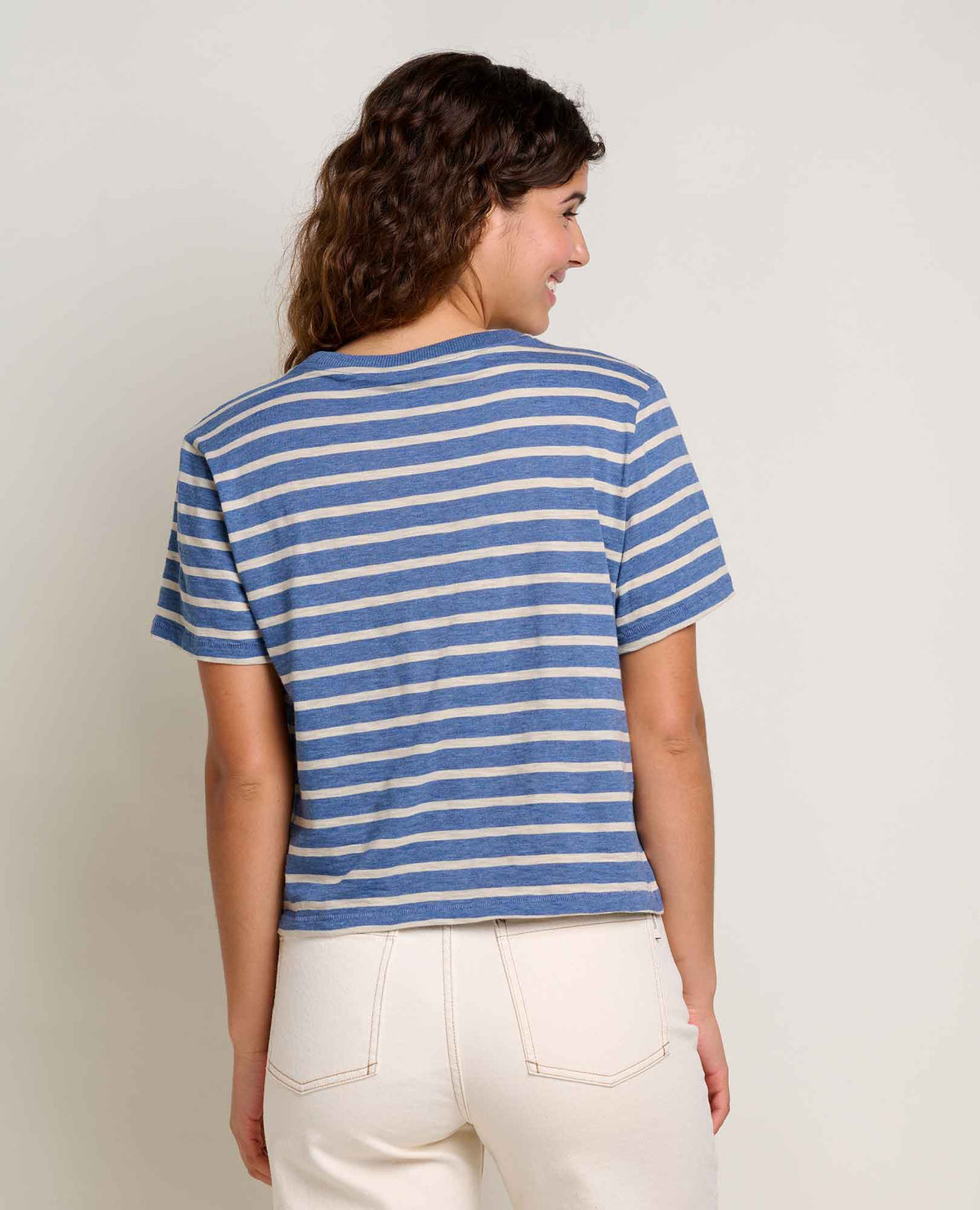 W&#39;s Boundless Jersey SS Crew-Kyanite Stripe